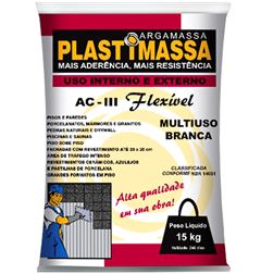 ARGAMASSA PLASTIMASSA AC3 BRANCA 15KG